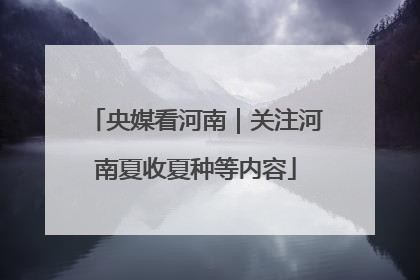 央媒看河南|关注河南夏收夏种等内容